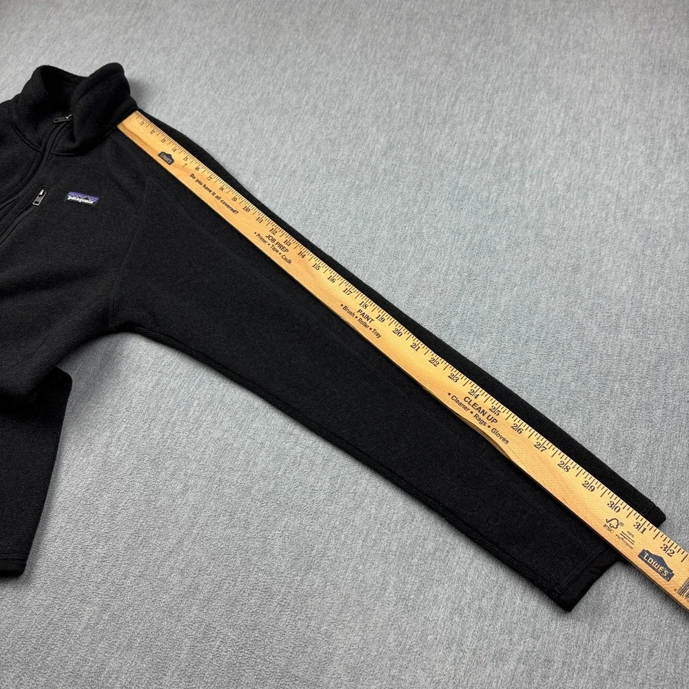 Patagonia Better Sweater Jacket Mens Medium Black‎ 1/4-Zip Fleece Logo 25523